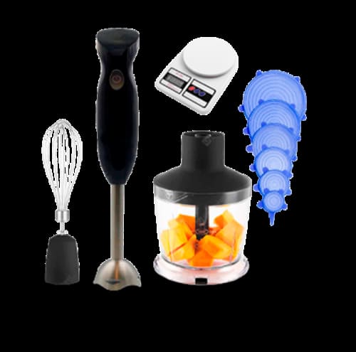Чудовий кухонний набір занурювальний блендер 3 в 1 + кухонні ваги та набір силіконових кришок
